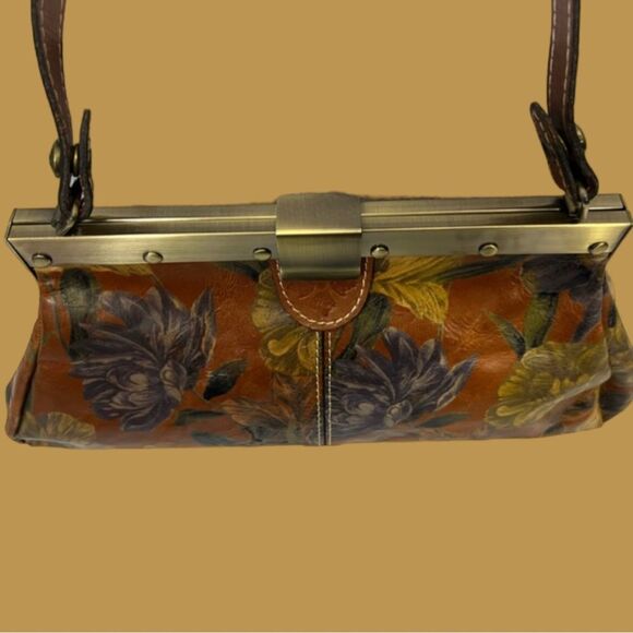 PATRICIA NASH LEATHER FERRARA SATCHEL BAG ENLIGHTENED GARDEN RETIRED FLORAL - Picture 2 of 14